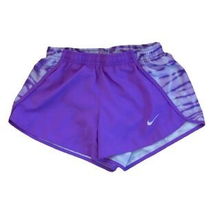 EC NIKE DRI-FIT TIE DYED GIRLS LINED RUNNING SHORTS SZ. XS